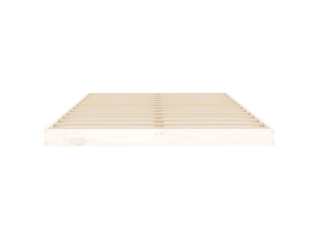 Cadre de lit sans matelas blanc 120x200 cm bois de pin massif