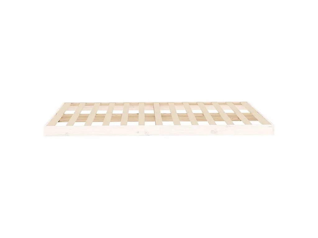 Cadre de lit sans matelas blanc 120x200 cm bois de pin massif