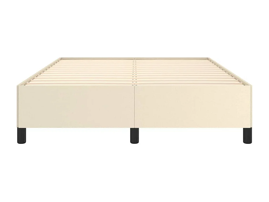 Bettgestell Creme 140x190 cm Kunstleder