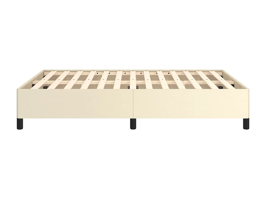 Bettgestell Creme 140x190 cm Kunstleder