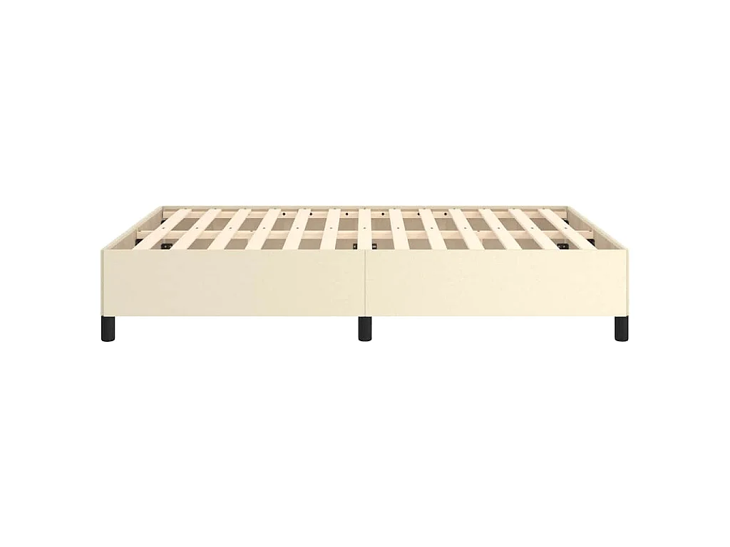 Bedframe kunstleer crèmekleurig 140x190 cm