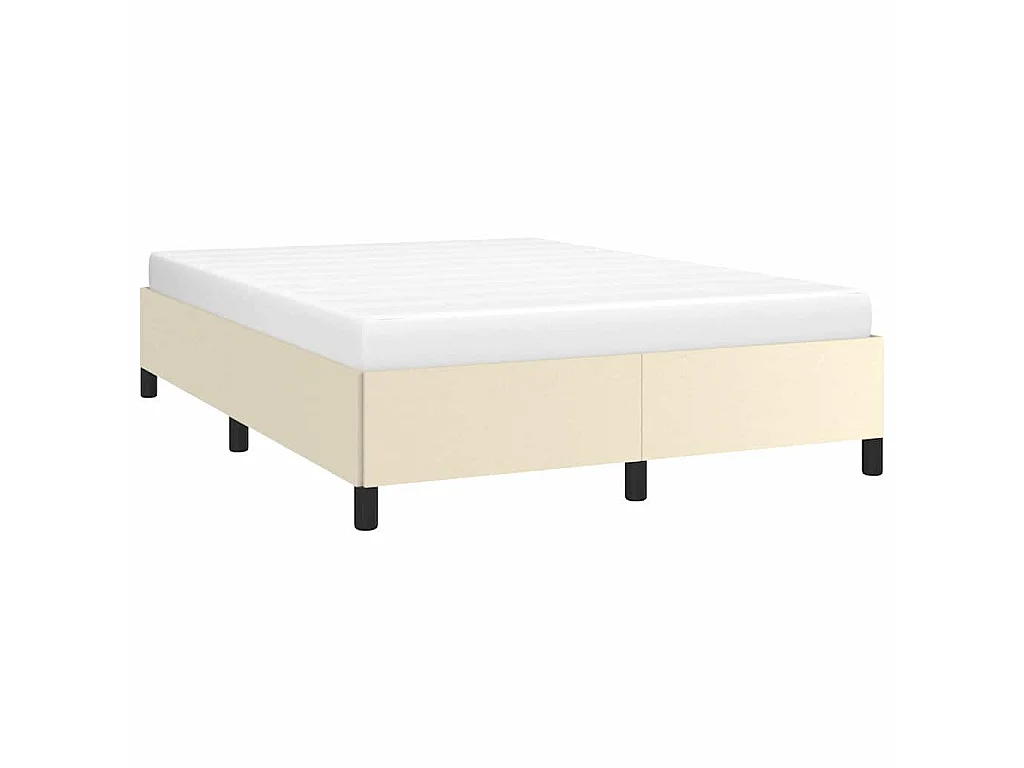 Cadre de lit sans matelas crème 140x190 cm similicuir