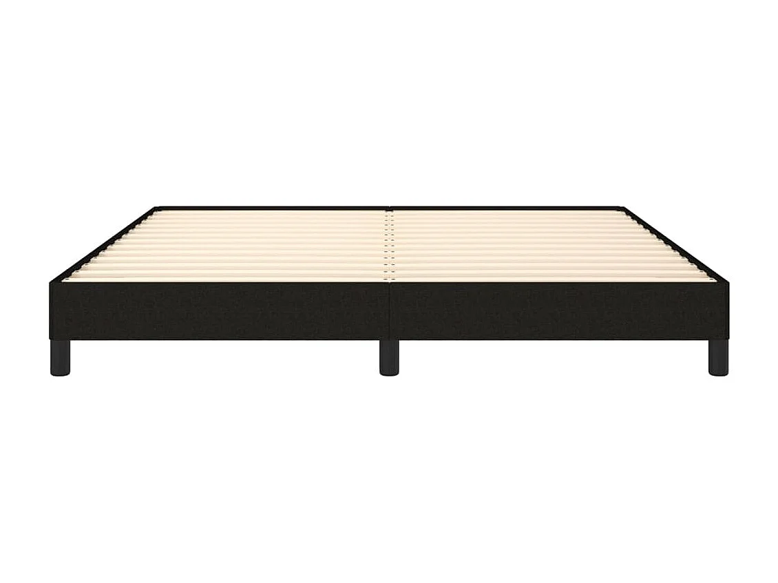 Giroletto senza Materasso Nero 180x200 cm in Tessuto
