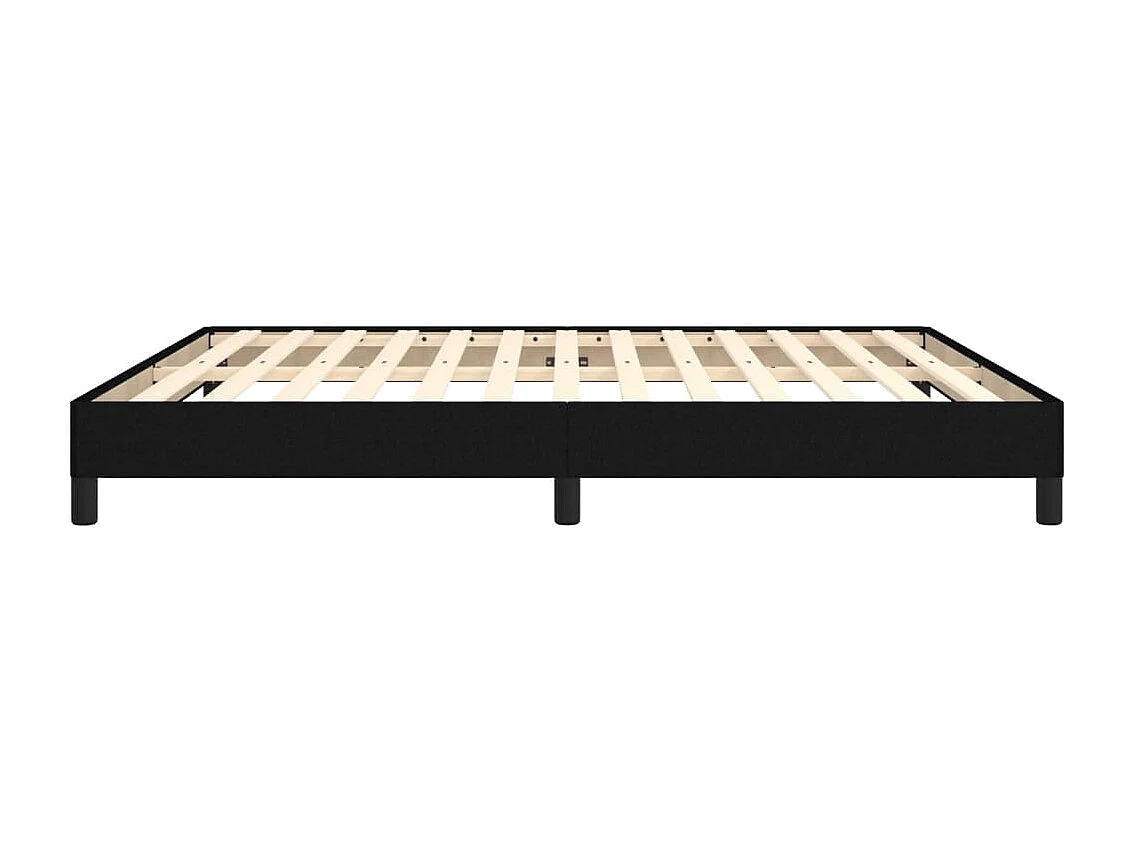 Giroletto senza Materasso Nero 180x200 cm in Tessuto