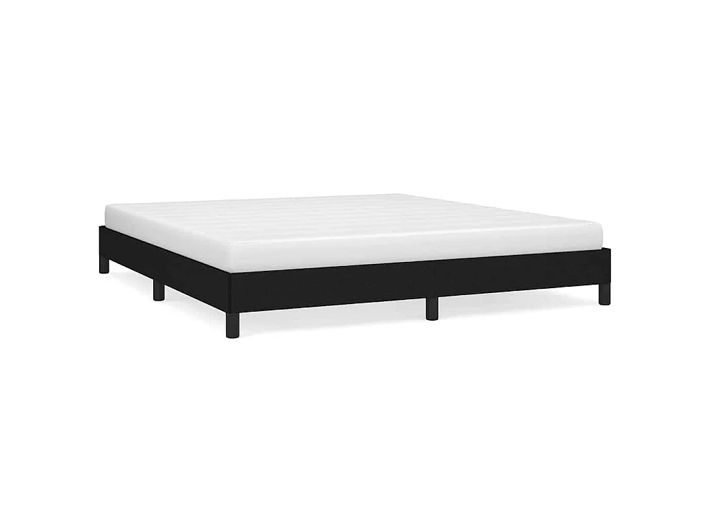 Bedframe zonder matras stof zwart 180x200 cm