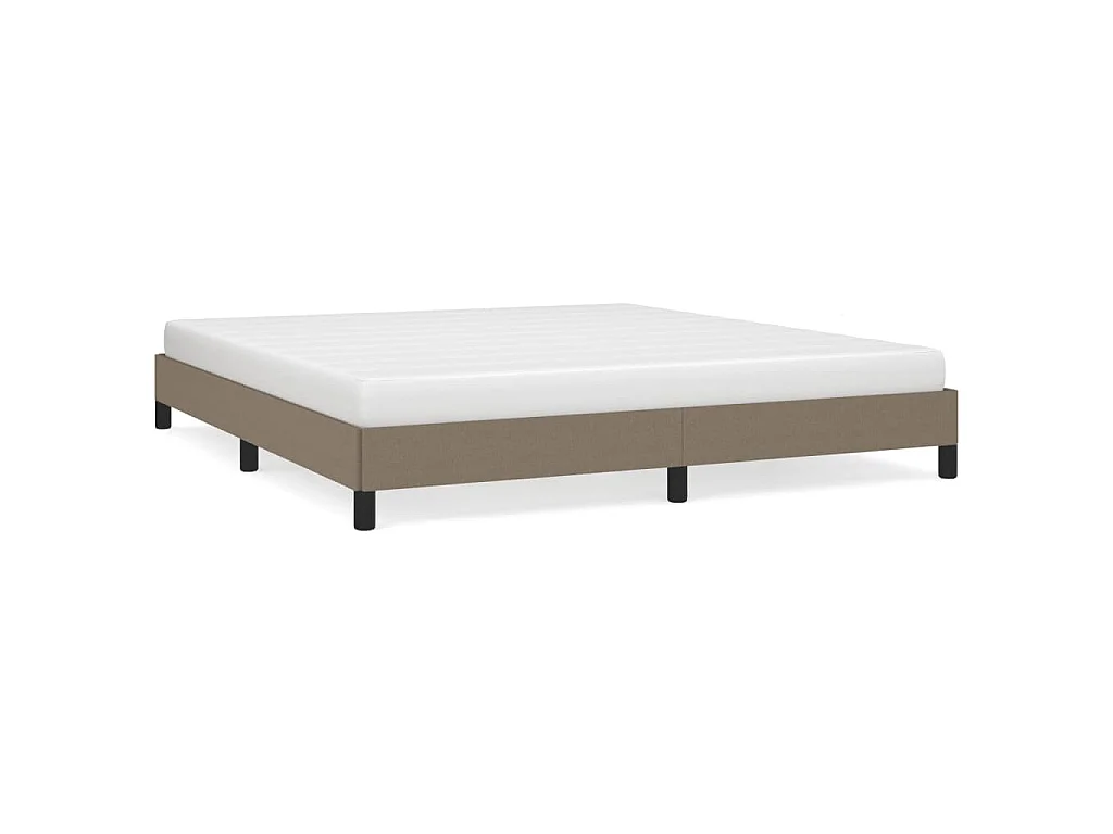 Cama sem colchão 180x200 cm tecido castanho-acinzentado