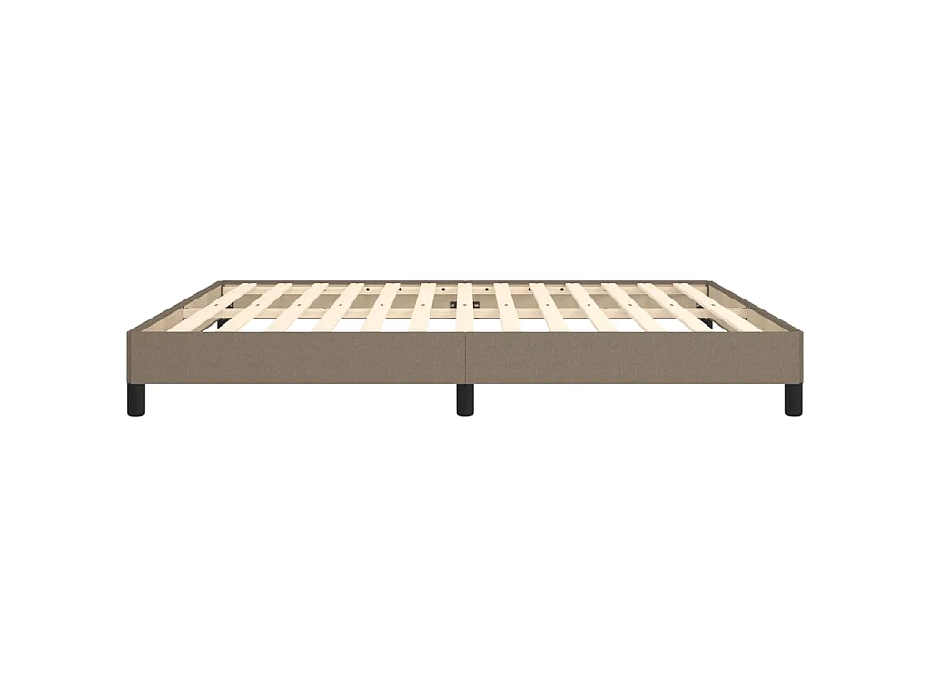 Cama sem colchão 180x200 cm tecido castanho-acinzentado