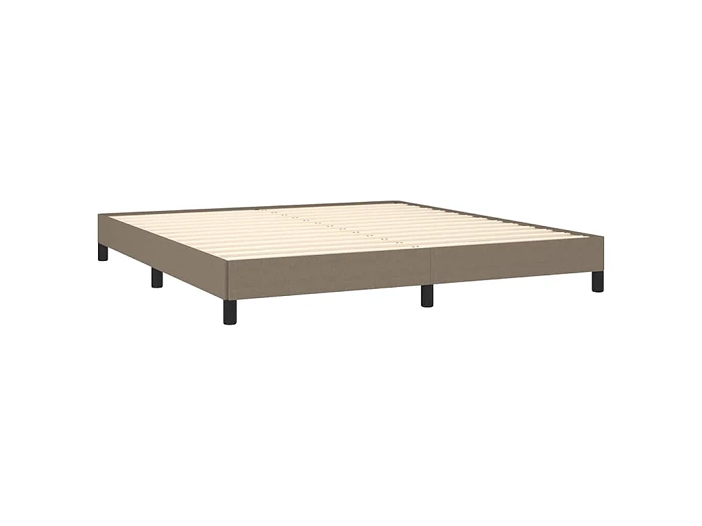 Bettgestell ohne Matratze Taupe 180x200 cm Stoff