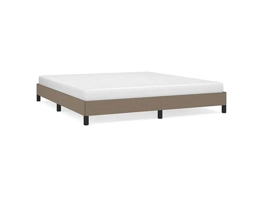 Cadre de lit sans matelas taupe 180x200 cm tissu
