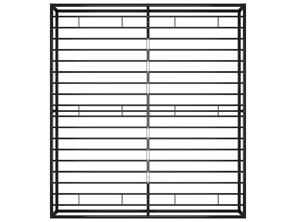 Cadre de lit sans matelas noir métal 180x200 cm