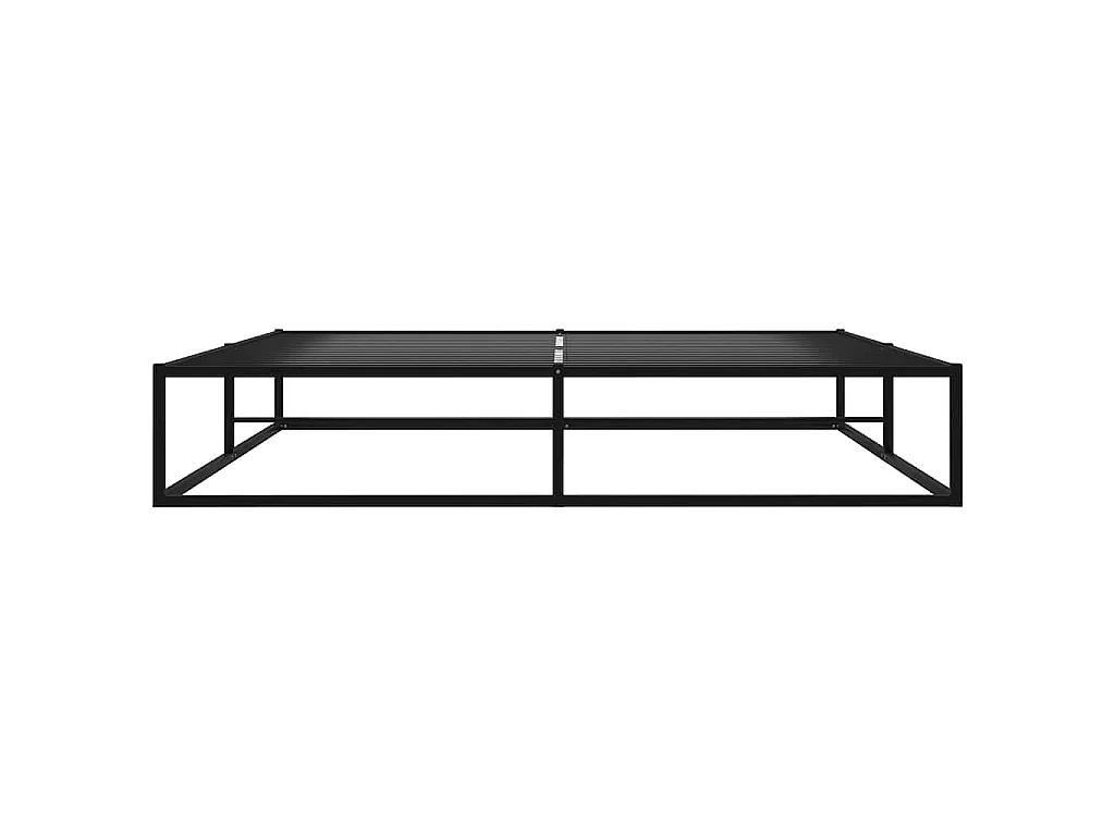 Cadre de lit sans matelas noir métal 180x200 cm