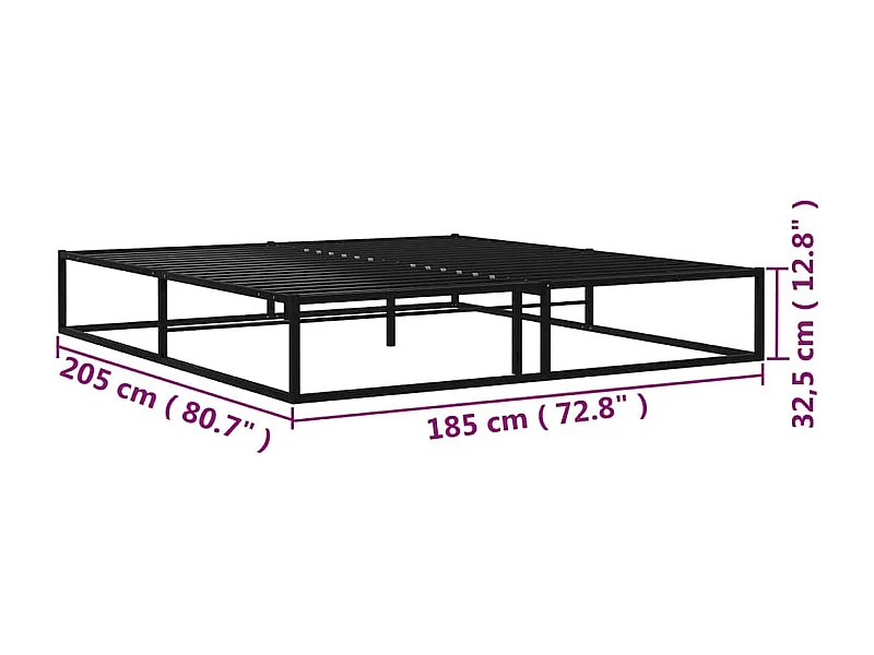 Giroletto Nero in Metallo 180x200 cm