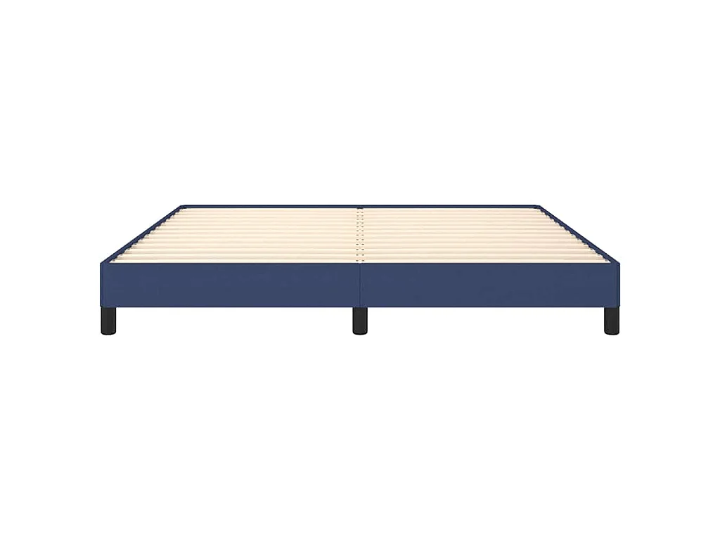 Cadre de lit sans matelas bleu 160x200 cm tissu