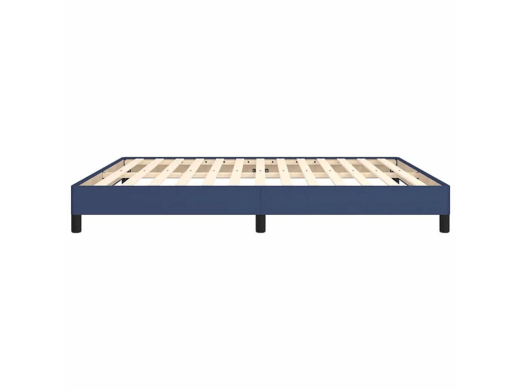 Cadre de lit sans matelas bleu 160x200 cm tissu