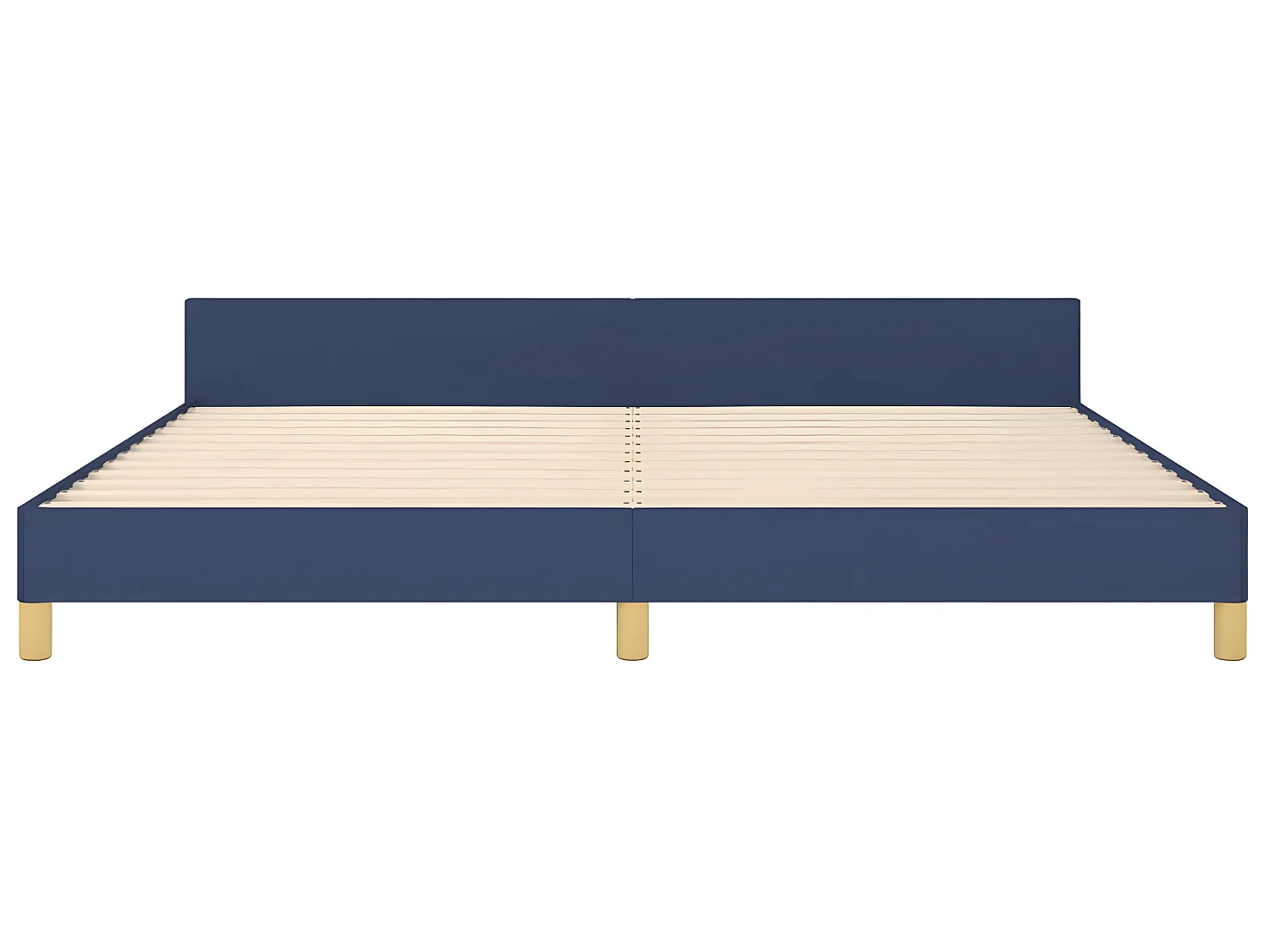Estrutura de cama sem colchão 200x200 cm tecido azul