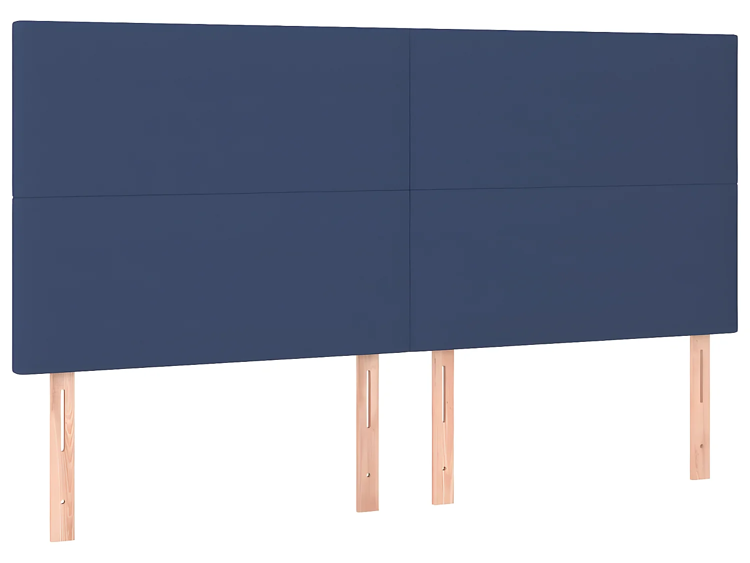 Estrutura de cama sem colchão 200x200 cm tecido azul