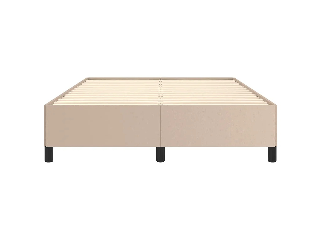 Bettgestell Cappuccino-Braun 140x190 cm Kunstleder