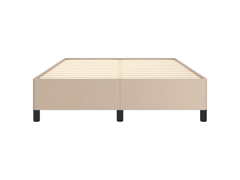 Cadre de lit sans matelas cappuccino 140x190 cm similicuir