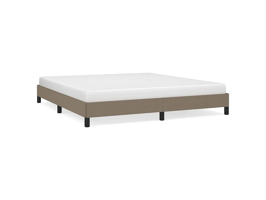 Cadre de lit sans matelas taupe 160x200 cm tissu