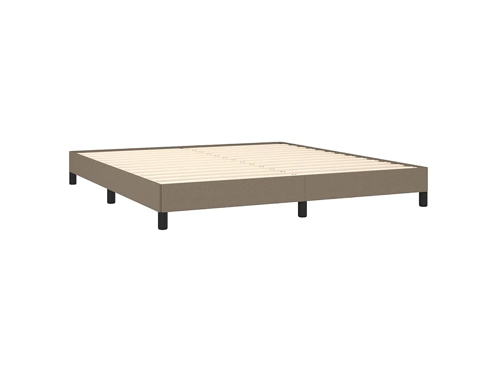 Cadre de lit sans matelas taupe 160x200 cm tissu