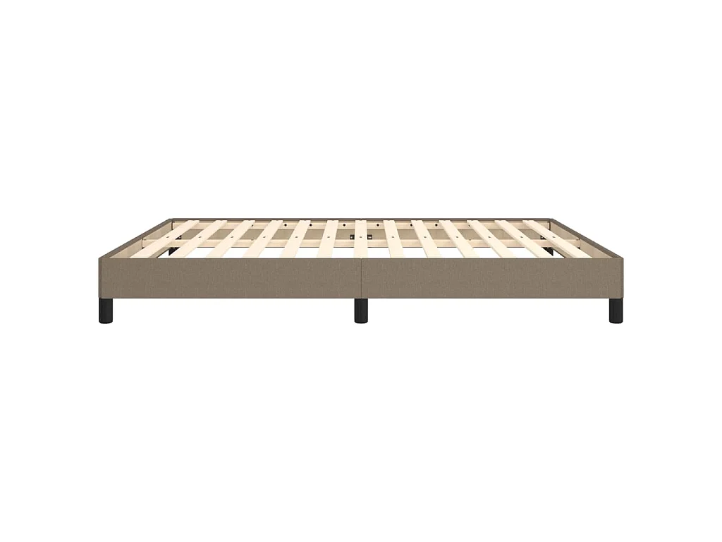 Cadre de lit sans matelas taupe 160x200 cm tissu