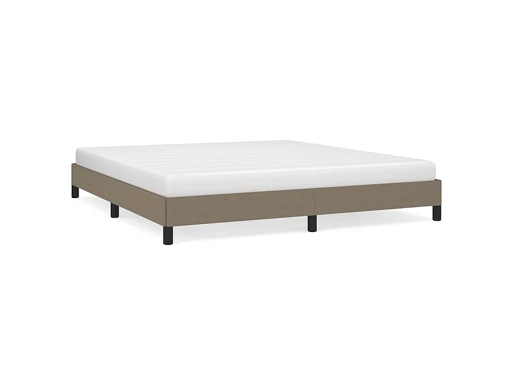 Cadre de lit sans matelas taupe 160x200 cm tissu