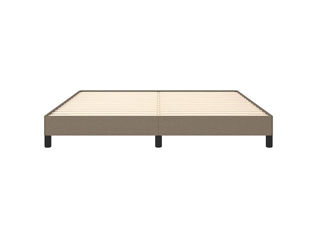 Cadre de lit sans matelas taupe 160x200 cm tissu