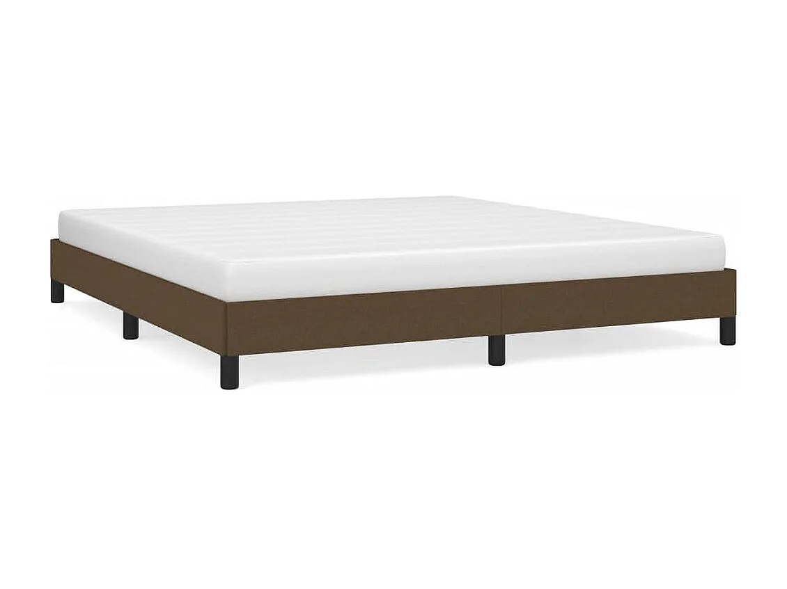 Bedframe zonder matras stof donkerbruin 160x200 cm