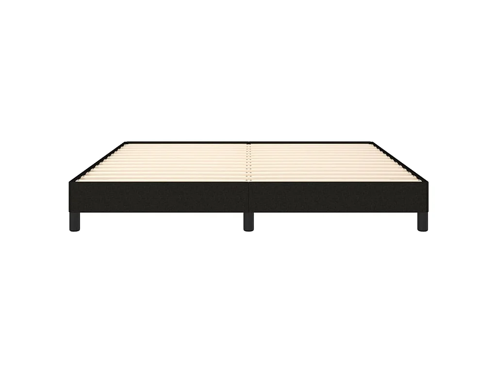 Cadre de lit sans matelas noir 160x200 cm tissu