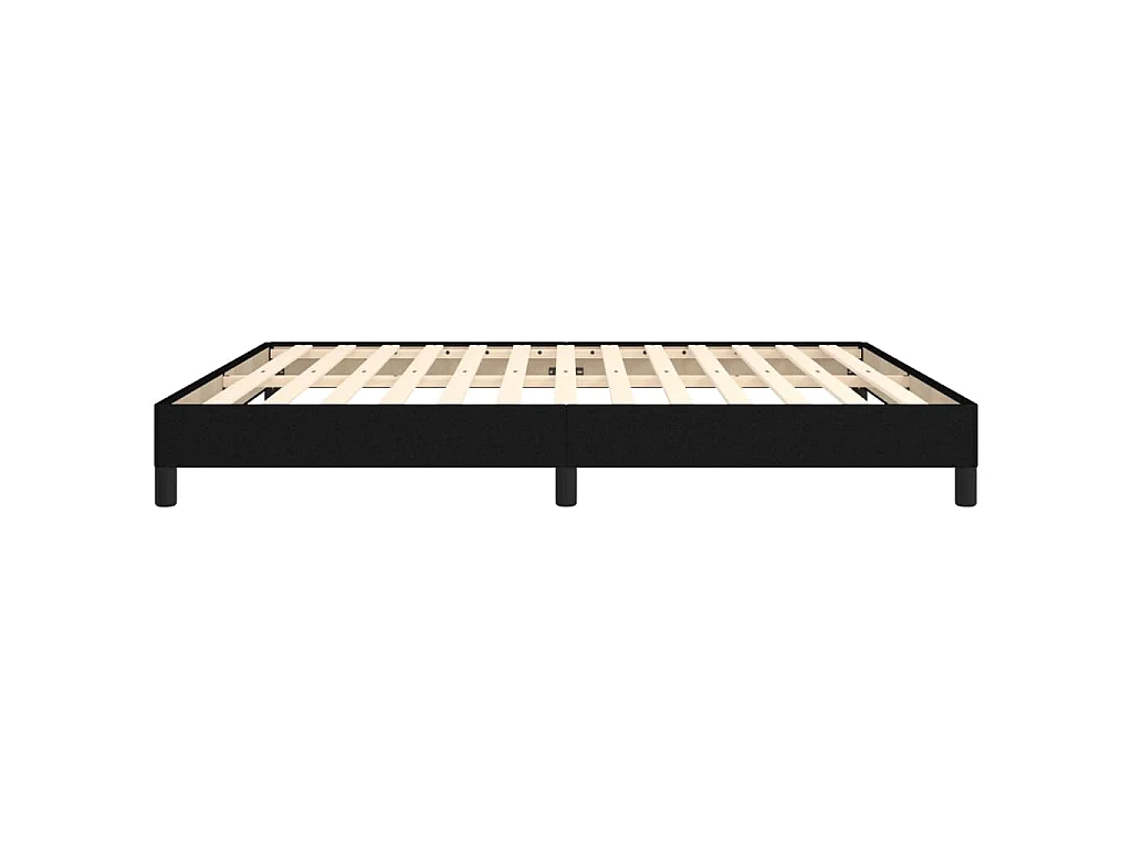 Cadre de lit sans matelas noir 160x200 cm tissu