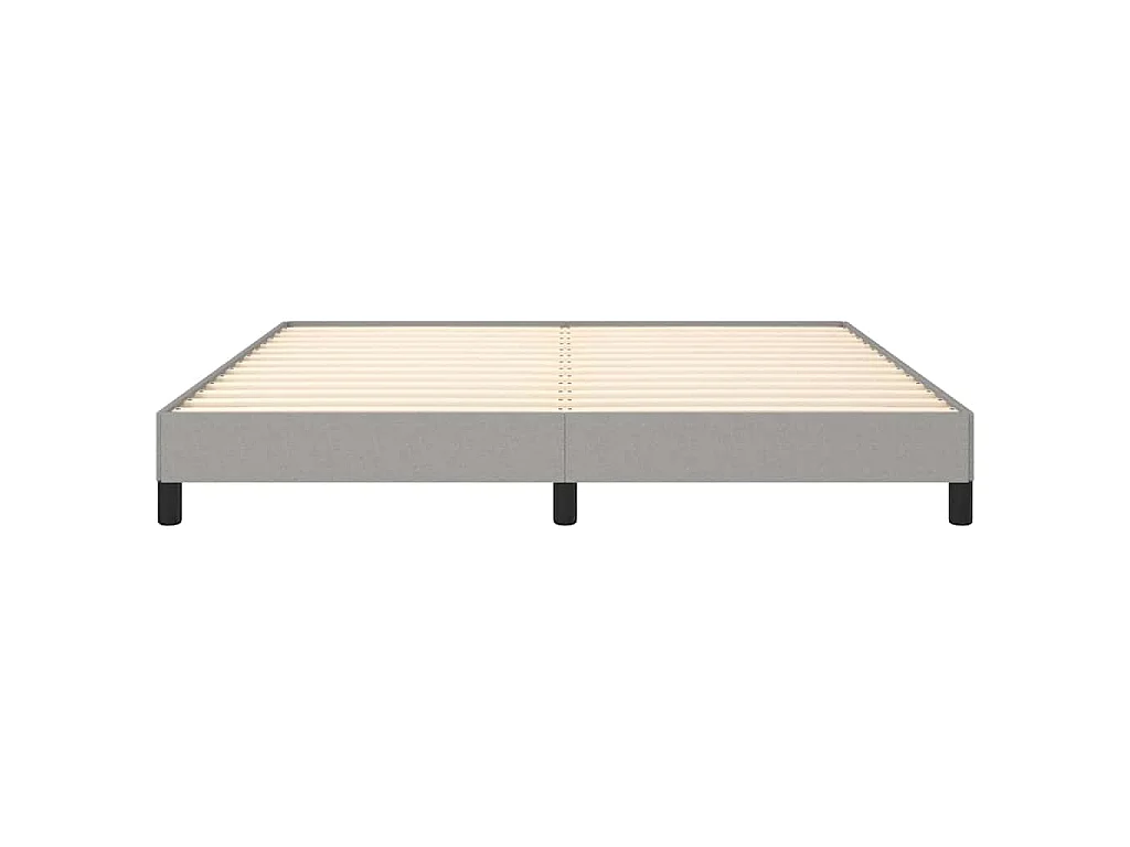Cadre de lit sans matelas gris clair 180x200 cm tissu