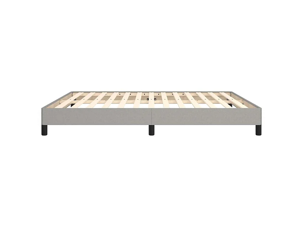 Cadre de lit sans matelas gris clair 180x200 cm tissu