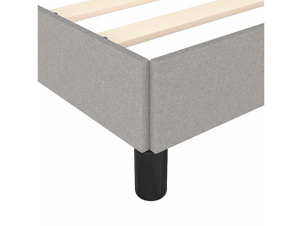 Cadre de lit sans matelas gris clair 180x200 cm tissu