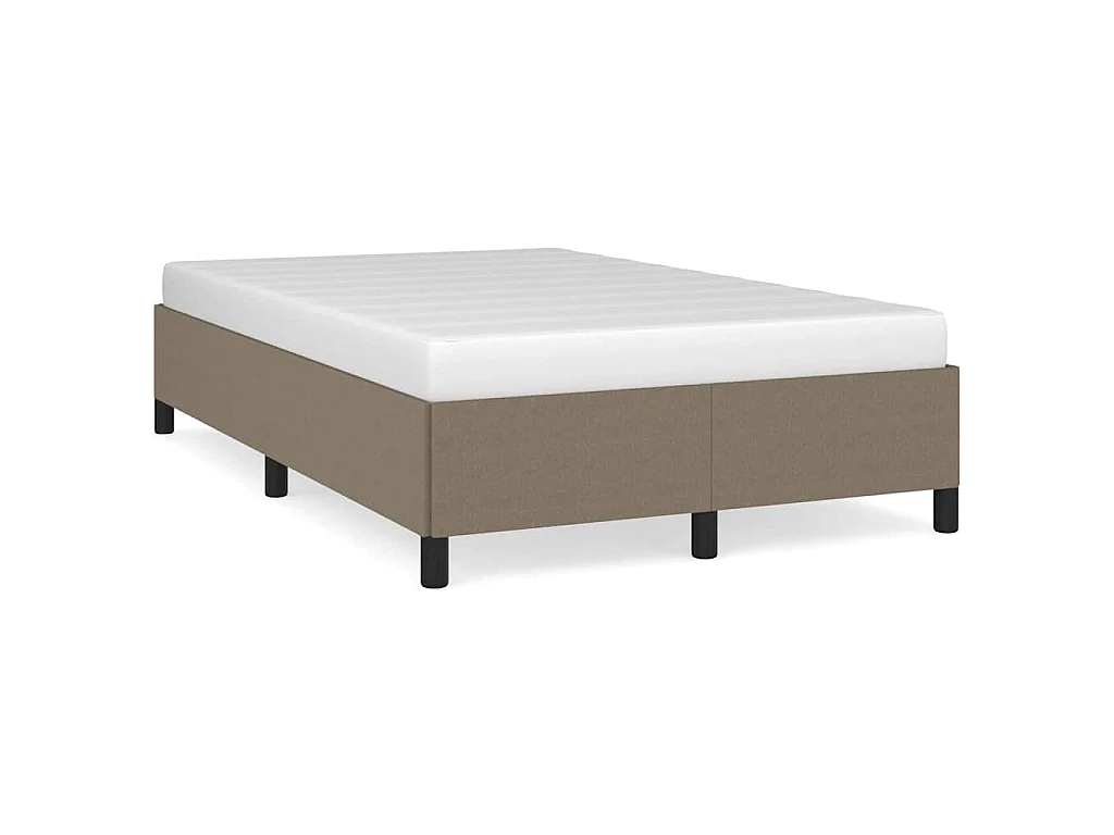 Cadre de lit sans matelas taupe 120x200 cm tissu