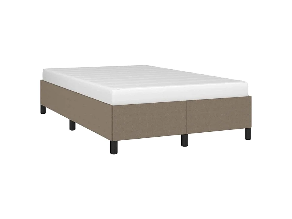 Cadre de lit sans matelas taupe 120x200 cm tissu