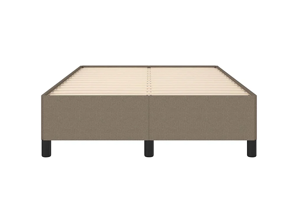 Cadre de lit sans matelas taupe 120x200 cm tissu