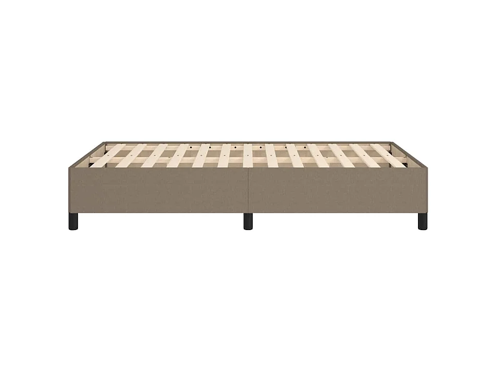 Cadre de lit sans matelas taupe 120x200 cm tissu