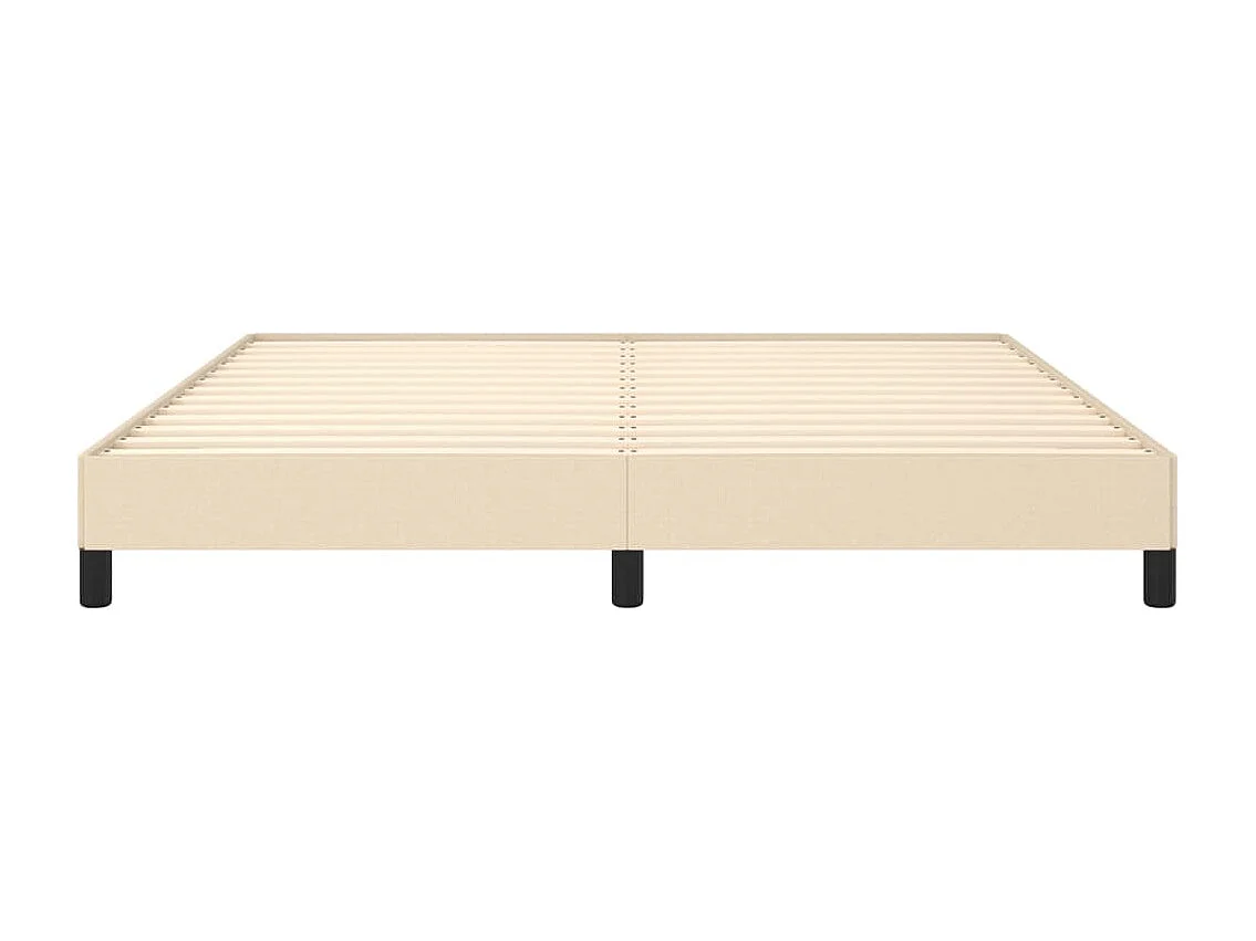 Bettgestell ohne Matratze Creme 160x200 cm Stoff