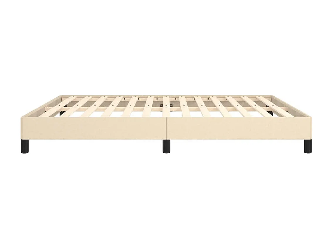 Bettgestell ohne Matratze Creme 160x200 cm Stoff