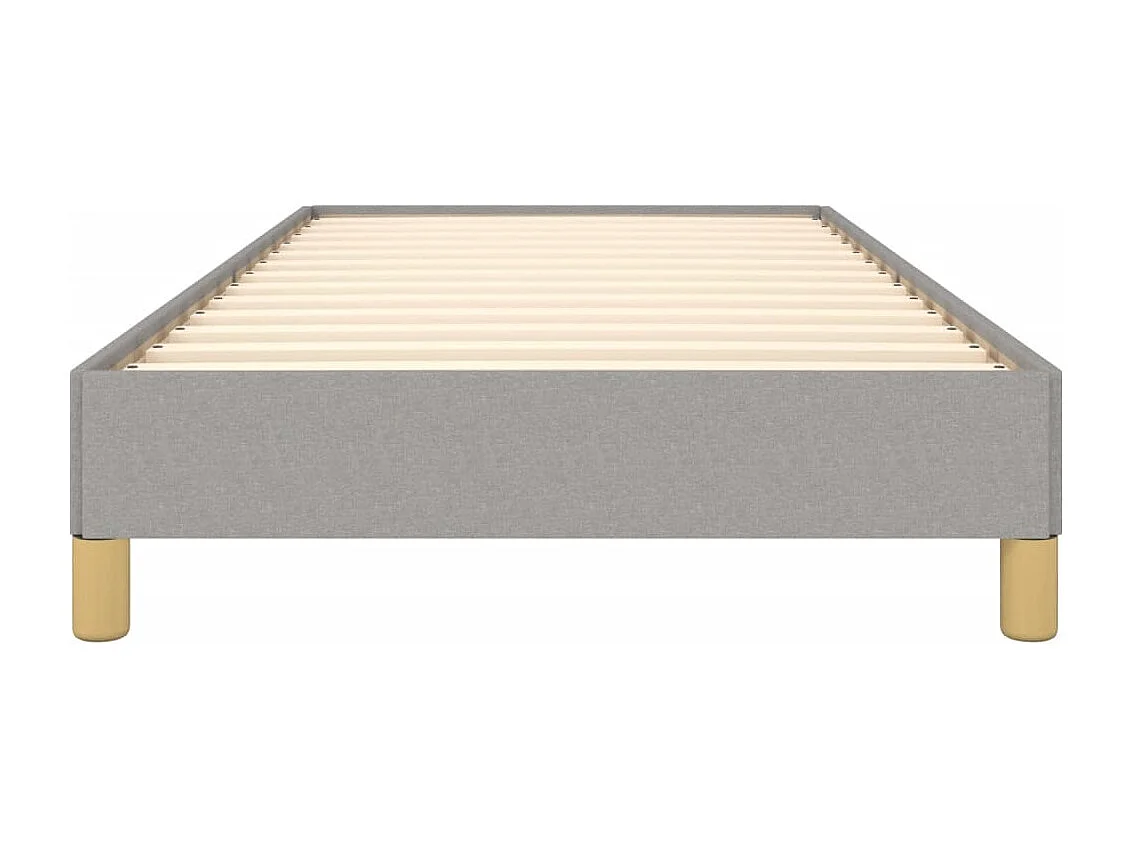 Cadre de lit sans matelas gris clair 90x190 cm tissu