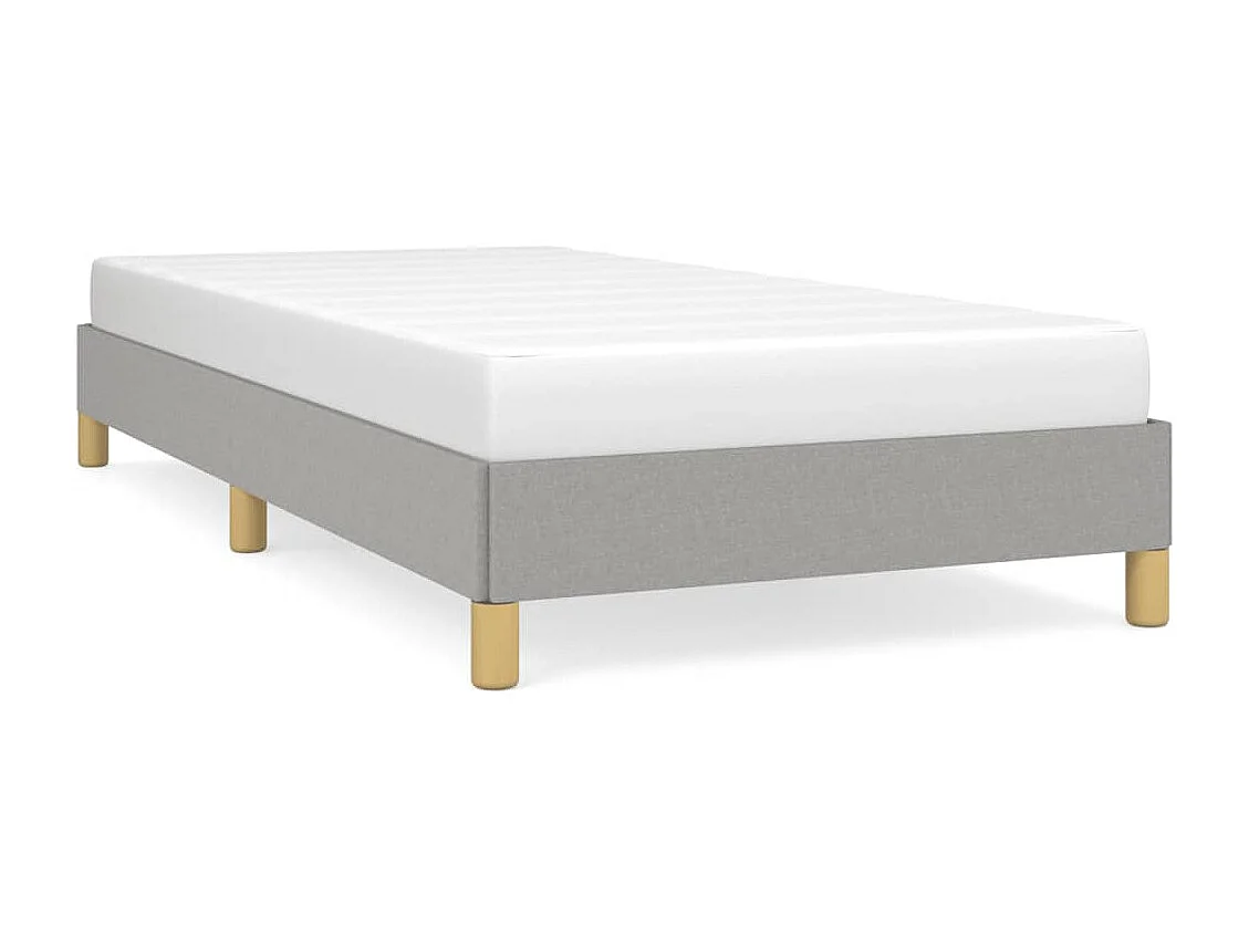 Cadre de lit sans matelas gris clair 90x190 cm tissu