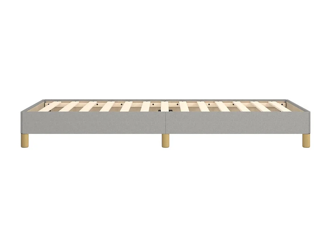 Cadre de lit sans matelas gris clair 90x190 cm tissu