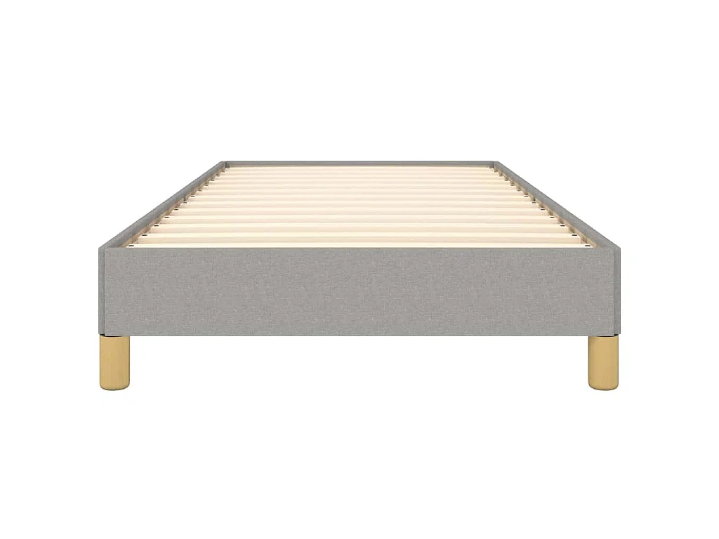 Cadre de lit sans matelas gris clair 90x190 cm tissu