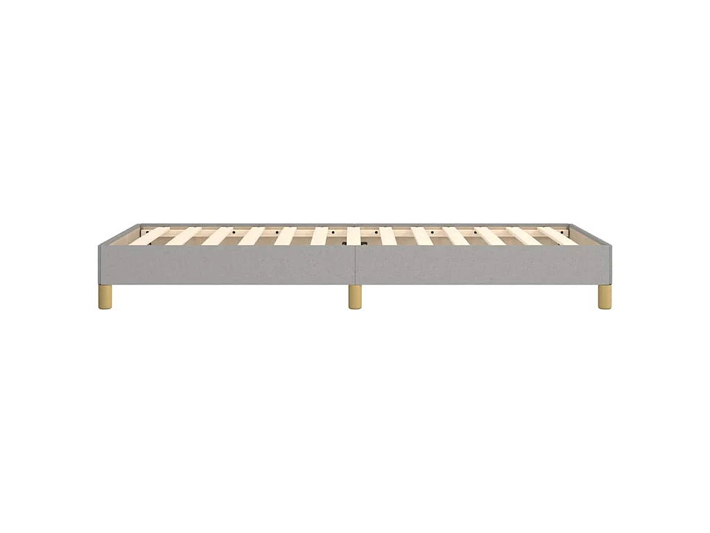 Cadre de lit sans matelas gris clair 90x190 cm tissu