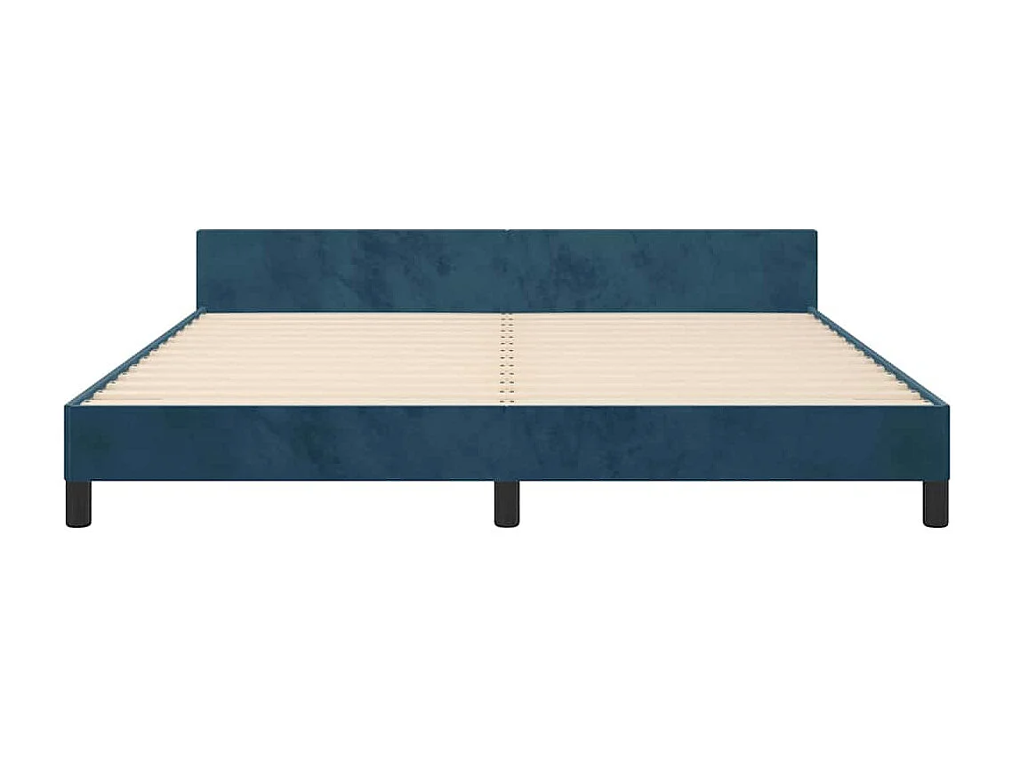 Bedframe zonder matras 160x200 cm fluweel donkerblauw