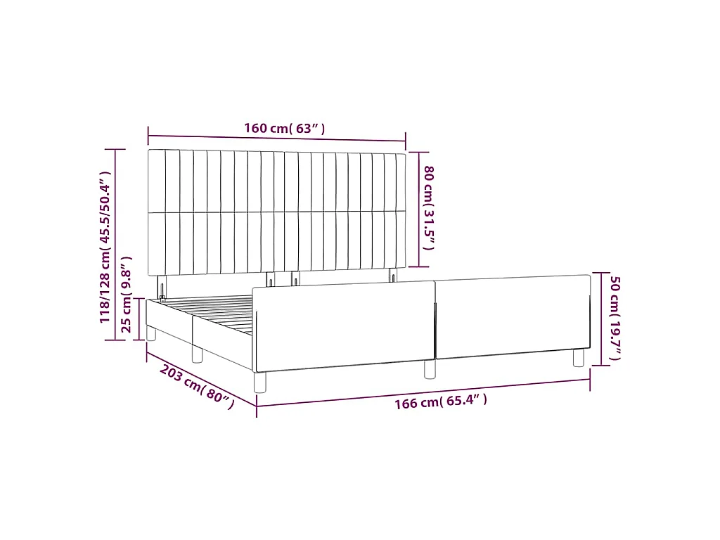 Bedframe zonder matras 160x200 cm fluweel donkerblauw