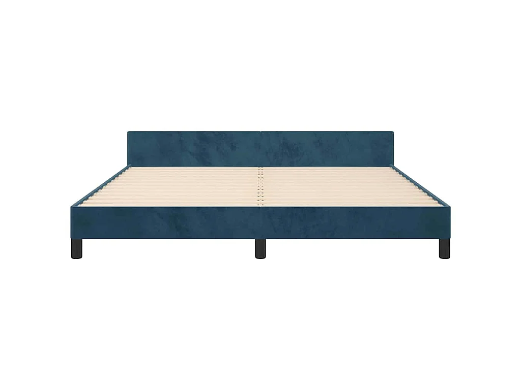 Bedframe zonder matras 160x200 cm fluweel donkerblauw