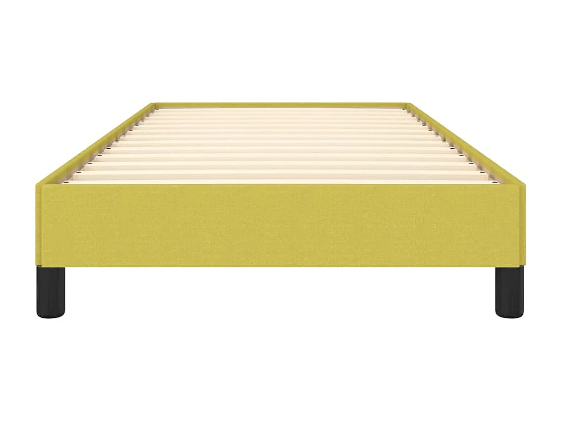 Cadre de lit sans matelas vert 90x200 cm tissu