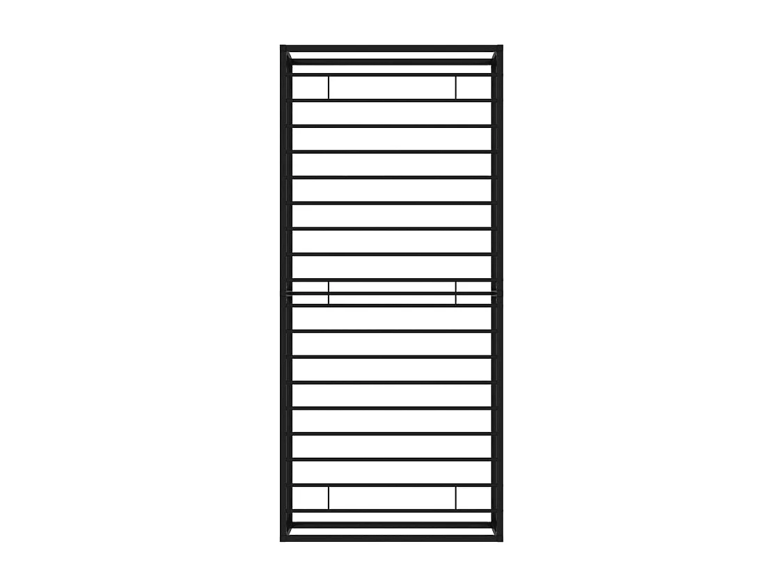 Cadre de lit sans matelas noir métal 90x200 cm