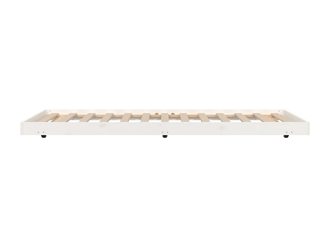 Cadre de lit sans matelas blanc 90x200 cm bois de pin massif